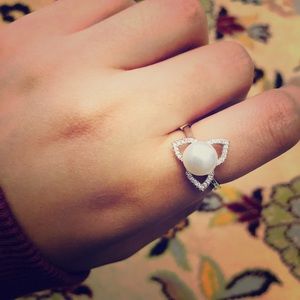 Diamond and Pearl Ring